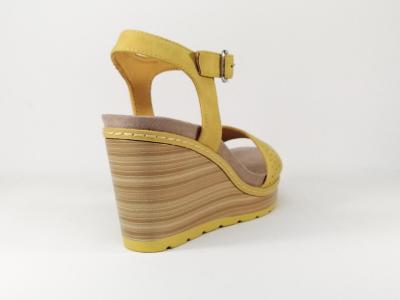 Sandale compensée jaune destockage REFRESH 69486 pour femme