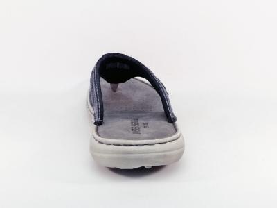 Tong grande pointure homme confortable destockage JOSEF SEIBEL vincent 12 bleu cuir