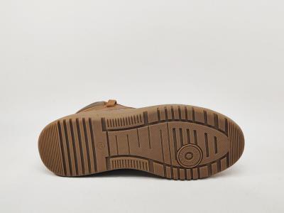 Basket montante femme cuir souple camel destockage CARMELA 161805 à pas cher confortable