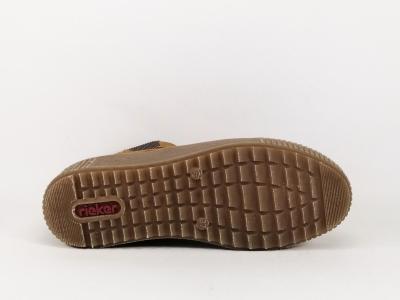 Bottillon camel fourré très confortable avec zip RIEKER Y6461 femme