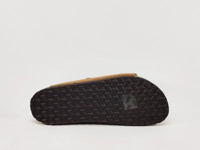 Claquette homme cuir cognac confortable tendance à pas cher TERRE DE MARINS bartino