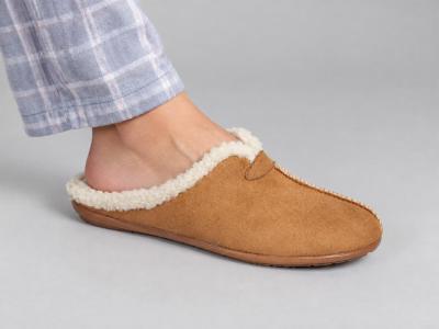 Chausson mule fourrée camel femme CHIC & RELAX OUF! reral