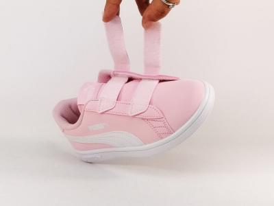 Basket fille destockage PUMA smash v2 buck 36518349 à pas cher rose avec scratch