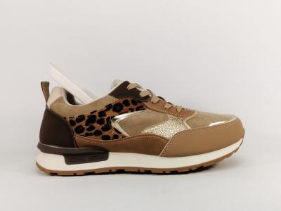 Basket grande taille femme chic camel leopard CINK ME DML-351 à pas cher