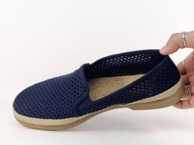 Chaussure homme sans lacet toile marine ajourée SOCA 0016 à pas cher - fabrication Espagne