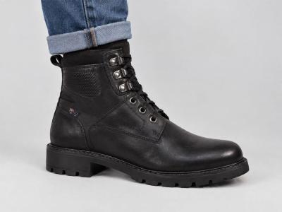 Bottine homme cuir noir chic et confortable destockage ROADSIGN grima tendance