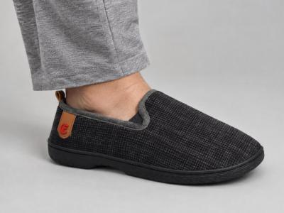 Chausson charentaise homme confortable EMINENCE backbone gris souple à pas cher