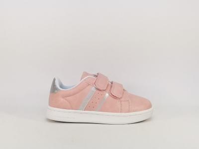 Basket rose à scratch pour fille en destockage KAPPA logo alpha 2v