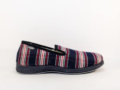Charentaise homme grande taille chausson fourré à carreaux destockage SEMELFLEX tommflex pas cher