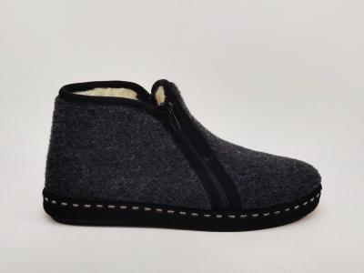 Chausson montant homme fourré en laine confortable double zip CHIC & RELAX belvis