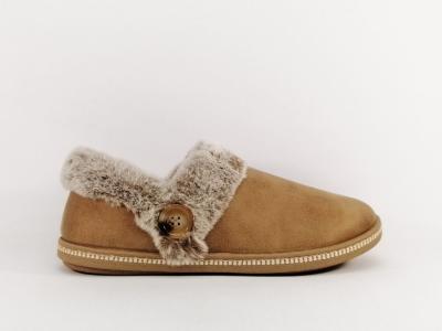 Chausson SKECHERS femme confortable semelle à mémoire de forme destockage Cozy campfire à pas cher