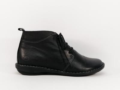 Chaussure montante femme cuir souple noir confortable à lacets MORAN’S gopro gopir
