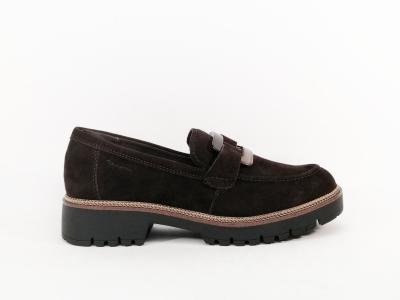 Mocassin femme élégant cuir marron mocca chic et confortable TAMARIS 24722