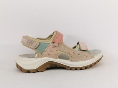 Sandale marche femme confortable cuir souple multicolore en destockage IMAC 559371