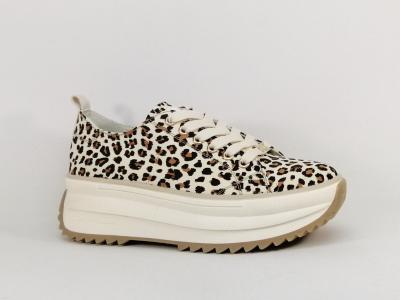 Basket leopard femme chic et trs confortable TOM TAILOR 5390910017  pas cher
