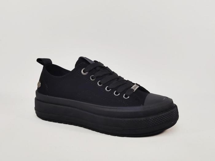 Basket noire femme habillée semelle épaisse confortable destockage REFRESH 173073