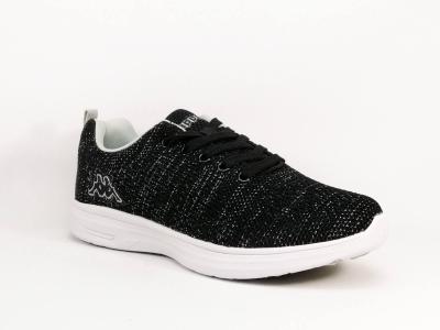 Basket noire femme pas cher destockage KAPPA logo asivat tendance