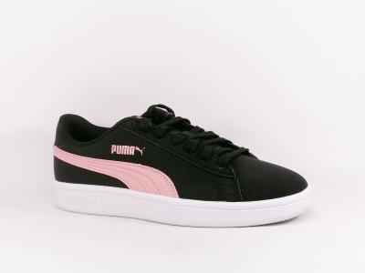 Basket noire femme PUMA tendance  pas cher en destockage smash v2 buck 36516018