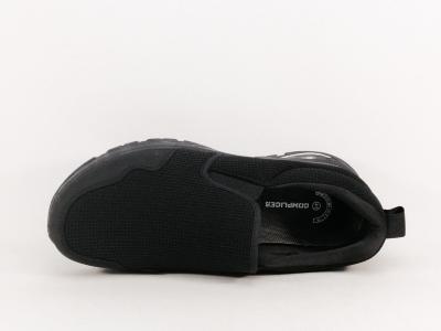 Chaussure sans lacets homme en toile noire à pas cher COMPLICES foxit souple