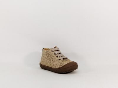 Chaussure premiers pas fille bébé cuir souple beige destockage BOPY jolila