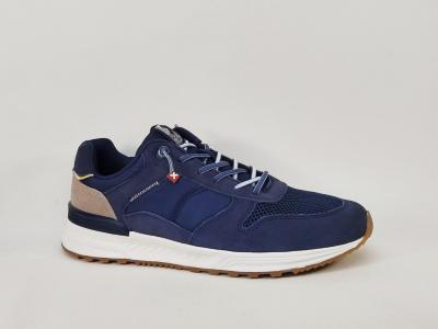 Chaussures homme sans lacets toile marine confortable en destockage XTi 144147 à pas cher tendance