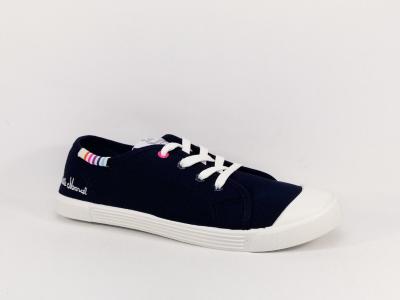 Tennis en toile marine  pas cher LITTLE MARCEL en destockage marcial femme