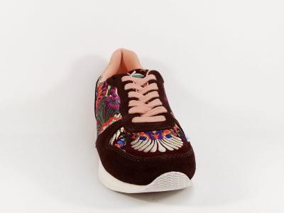 Basket cuir marron destockage TROPEZIENNES cocoon à pas cher pour femme