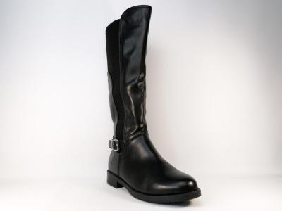 Botte simili cuir noir élastiques CINK ME DM577 grande pointure femme