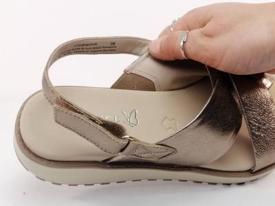Sandale femme pieds larges grand confort CAPRICE 28703 largeur G chic cuir souple