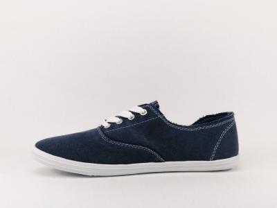 Tennis femme/junior en toile marine destockage KAPORAL Desma