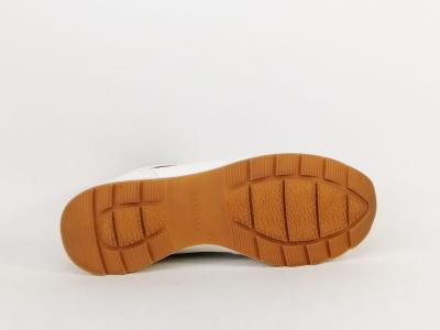 Basket femme sans lacets cuir blanc chic et confortable destockage CARMELA 162152