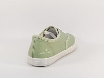 Basket en toile vert clair été TOM TAILOR 329241000 pour femme