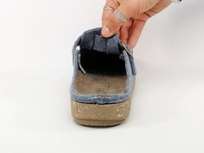 Sabot femme feutre recyclé bleu CHIC & RELAX malpenza confortable