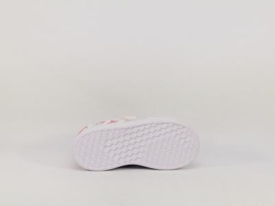 Basket blanche à velcro fille destockage ADIDAS grand court édition disney