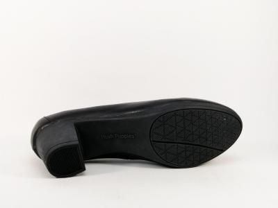 Escarpin à talon cuir noir grande pointure femme destockage HUSH PUPPIES lacara