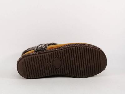 Pantoufles femme confort velours camel CHIC & RELAX RALOT tendance