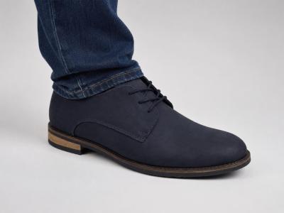 Chaussure chic homme grande taille derby cuir marine destockage STORM bariello à pas cher