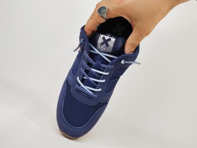 Chaussures homme sans lacets toile marine confortable en destockage XTi 144147 à pas cher tendance