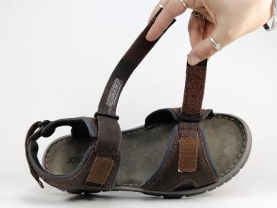 Sandale homme grande taille cuir marron destockage JOSEF SEIBEL brendan à pas cher