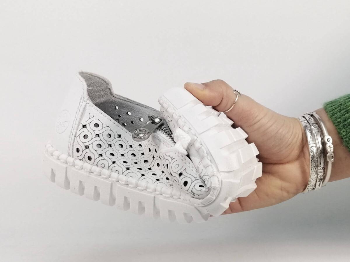 Basket Chic Confortable Cuir Ajoure RIEKER I Pointure Plus