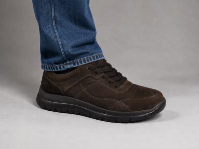 Chaussures homme pieds larges confortables cuir marron destockage IMAC 852540 extra wide