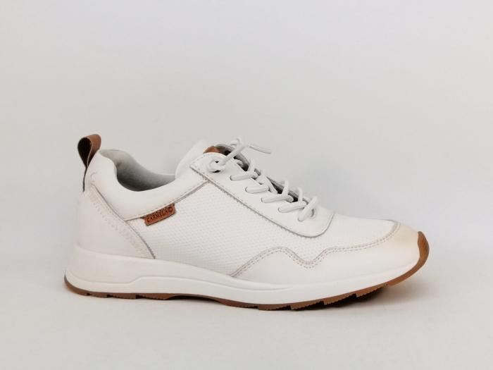 Basket femme sans lacets cuir blanc chic et confortable destockage CARMELA 162152