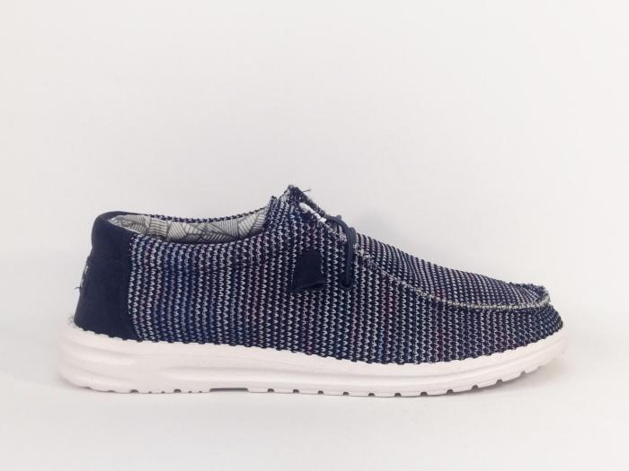 Basket sans lacets homme destockage NAVY SAIL nsm119908 bleu à pas cher