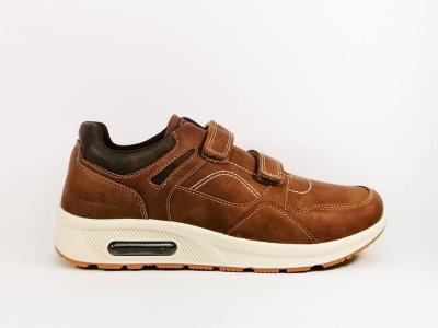 Basket à scratch homme pas cher camel tendance ROUTE 66 ponyo pieds larges