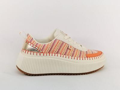 Baskets colorées femme originales destockage XTi 143591 corail confortable à pas cher