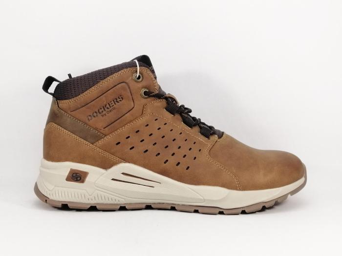 Boots montante homme cuir marron DOCKERS 45AV005 destockage à pas cher