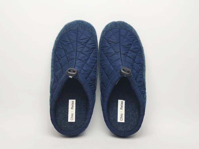 Chausson homme confortable original bleu marine CHIC & RELAX dave à pas cher