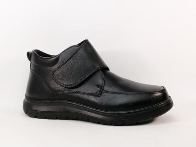 Bottines Montantes Homme En Cuir PU - Style Décontracté, Semelle Caoutchouc - Pour Extérieur
