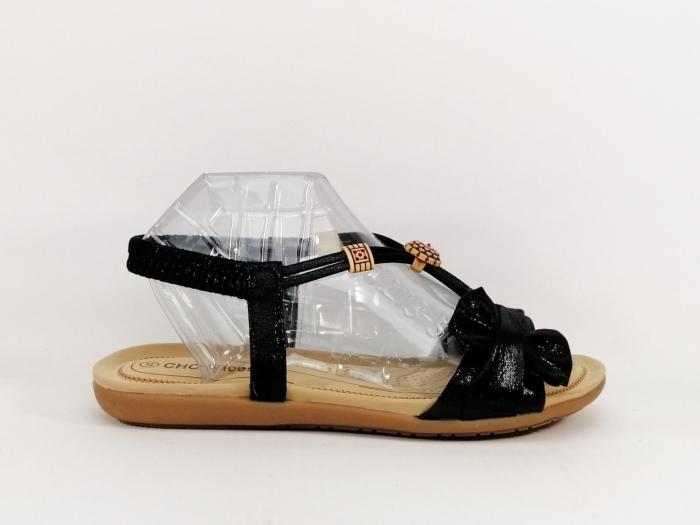 Sandale noire tendance à pas cher pour femme CHIC SHOES DF11