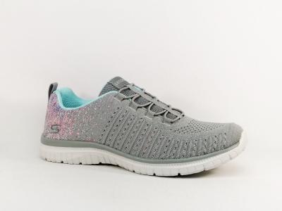 Basket SKECHERS femme destockage sans lacets, pieds larges, semelle à mémoire de forme Virtue 104411